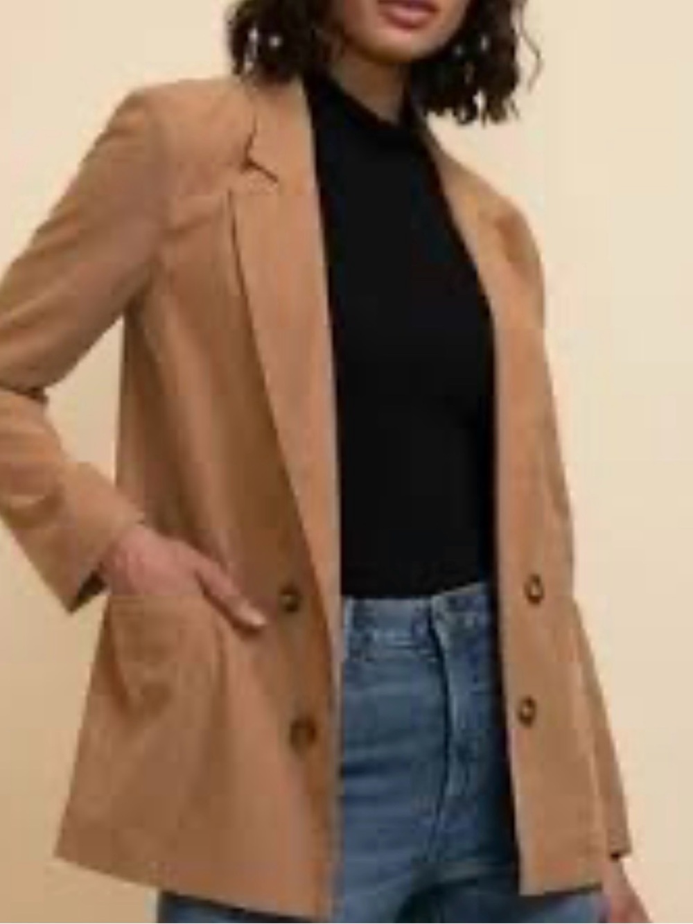 NWT Autres Filles Tailored Tan Women's Blazer Jacket large